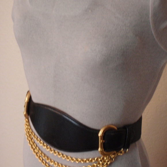 Donna Karen Corset Chain and Buckle Belt XS